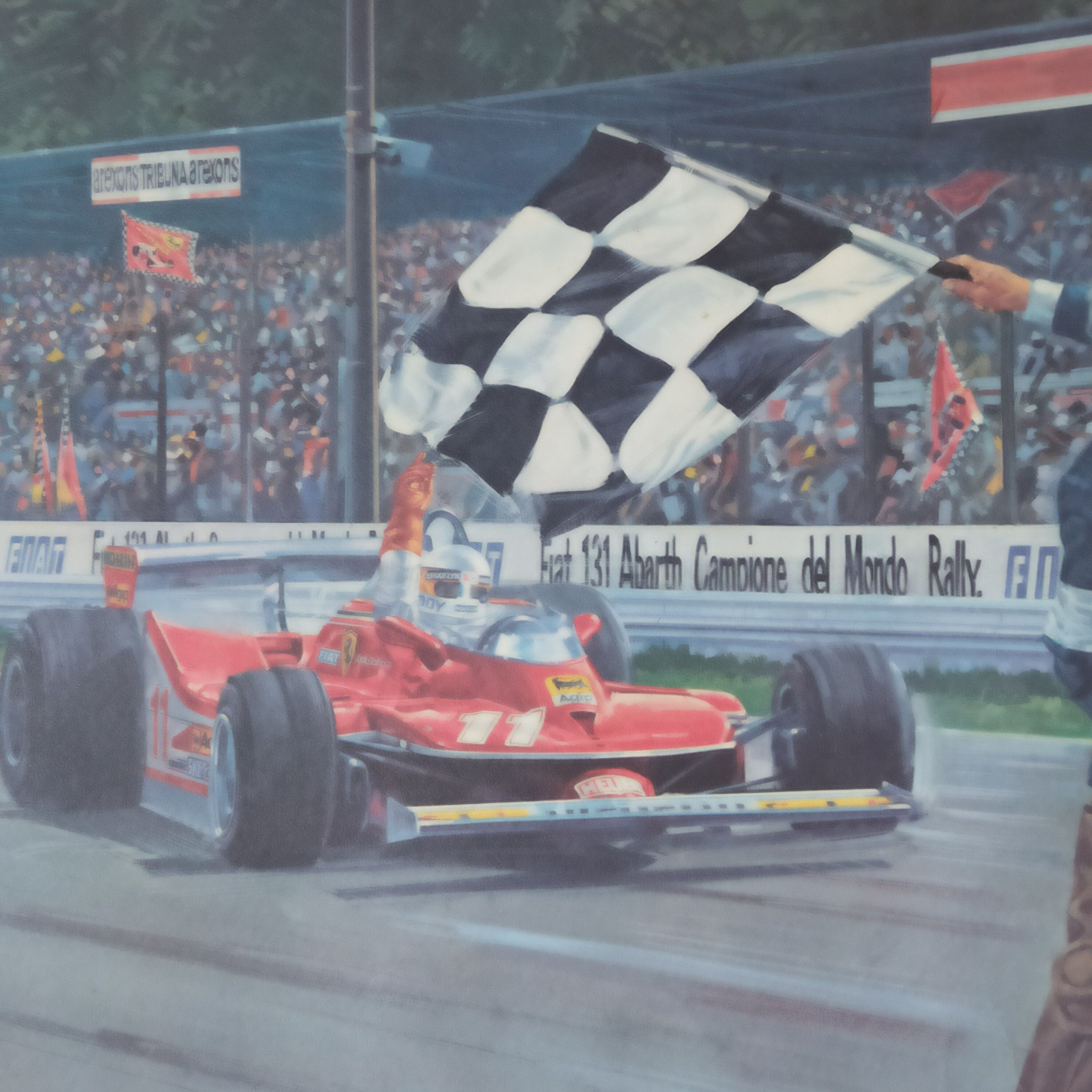 Affiche d'art signée de Guisti Ferrari à Monza 1979