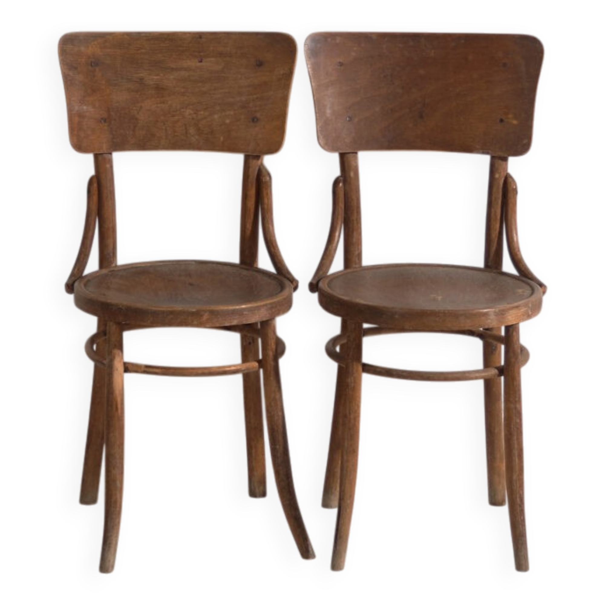 Pair of antique bentwood chairs in Thonet style – Central Europe, circa 1920