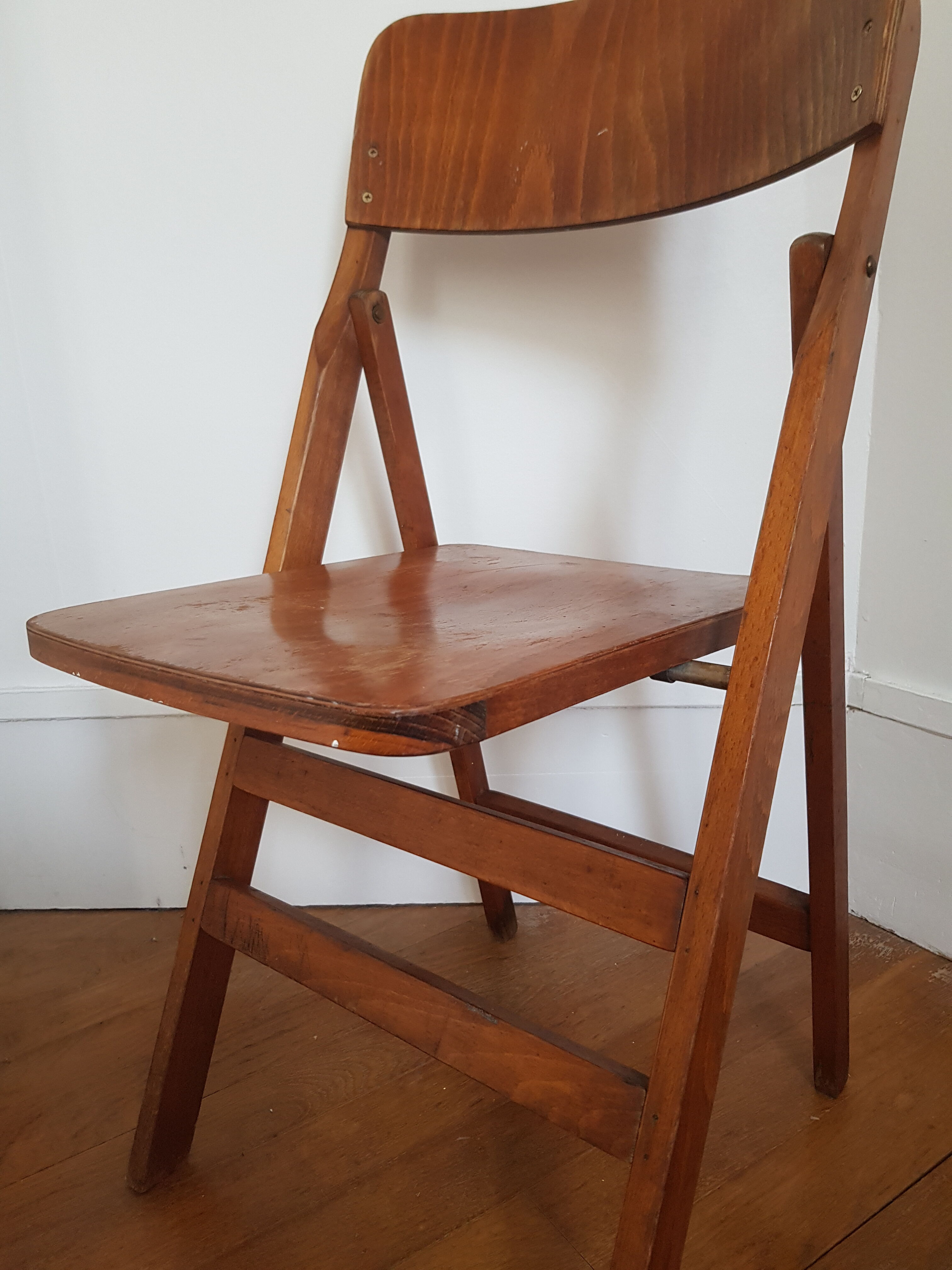 Wooden folding chair 50s