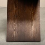 Gerrit Rietveld Zig Zag Chair is dark brown stained wood