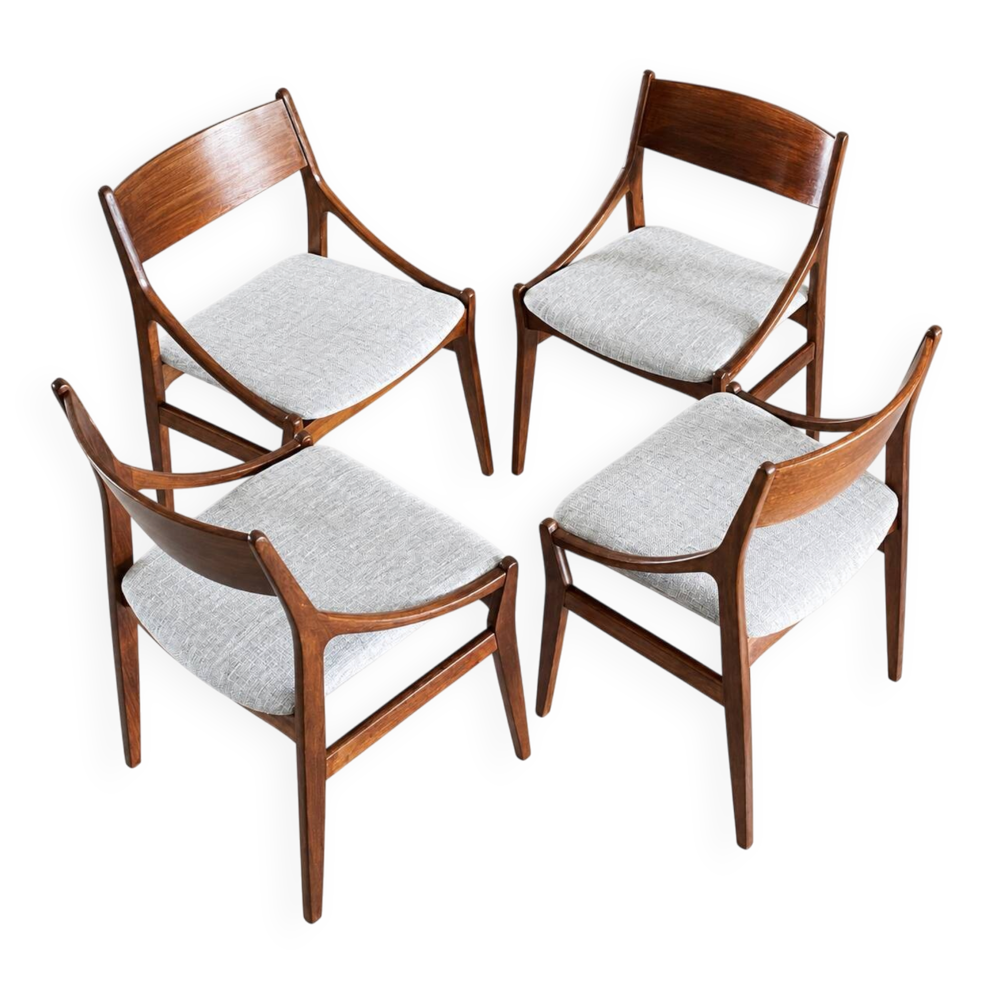 4 Danish chairs signed "Vestervig Eriksen - Made in Denmark"