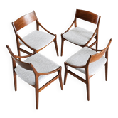 4 chaises danoises signées « Vestervig Eriksen- Made in Danmark"