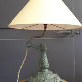 Lampe en bronze patiné
