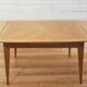 Table vintage extensible en chêne, 1950