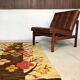Polish kilim or wall rug with tree and blossoms motif from Cepelia, 1960s