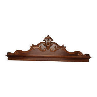 Solid wood carved pediment