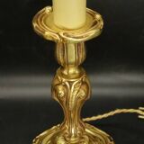Pair of Louis XV style lamp bases from Lucien GAU - bronze
