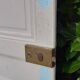 Communication door h221xL90cm old paneled, molded, interior