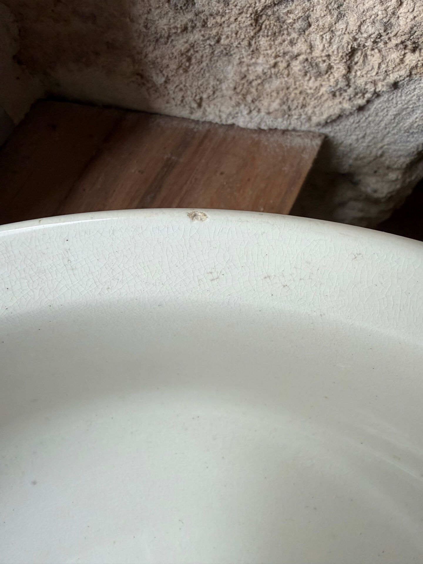 Large earthenware salad bowl