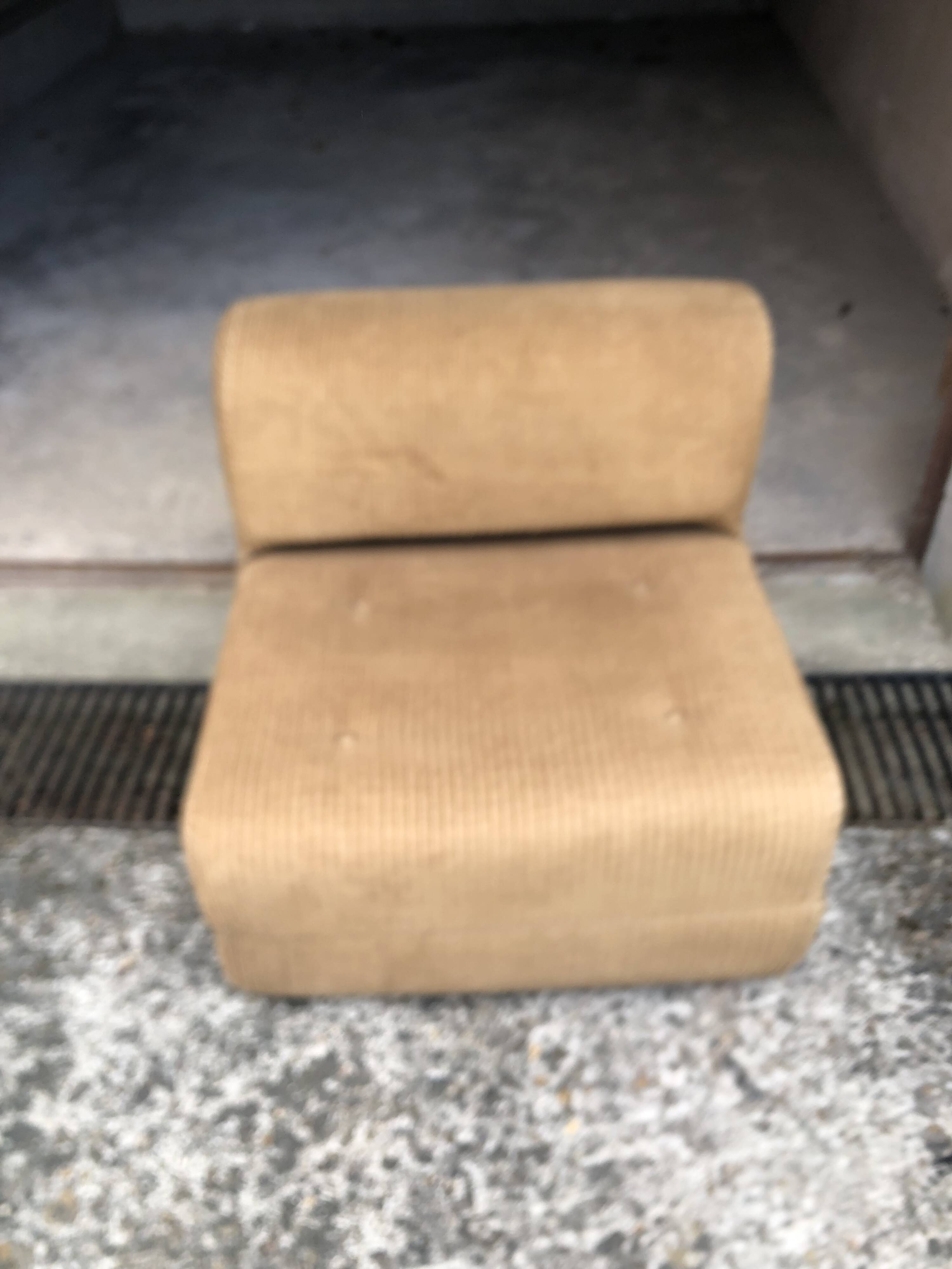Vintage 70s corduroy armchair