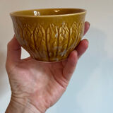 Service of 8 asparagus plates and its 2 sauce boats Gien 1960