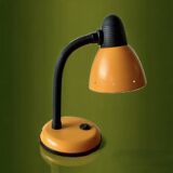Vintage orange painted metal desk lamp