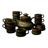 Stoneware tea service "Oliv" by Berit Ternell for Gefle, Sweden (1966)