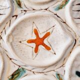 Interesting French porcelain oyster dish MBFA Pornic hand-painted marine M.