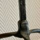 Brutalist candlestick in struck steel 1980