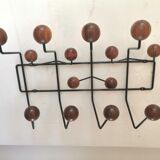 Hang It Hall coat rack, Eames Vitra edition design, walnut and chocolate steel structure