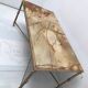 Coffee table with gilded metal base and onyx top from the 60/70