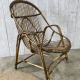 Fauteuil rotin vintage