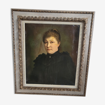 Oil on canvas portrait of ancestor