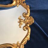 Old bronze mirror signed