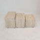 Set of 3 Italian Travertine Nesting Tables, 1980s