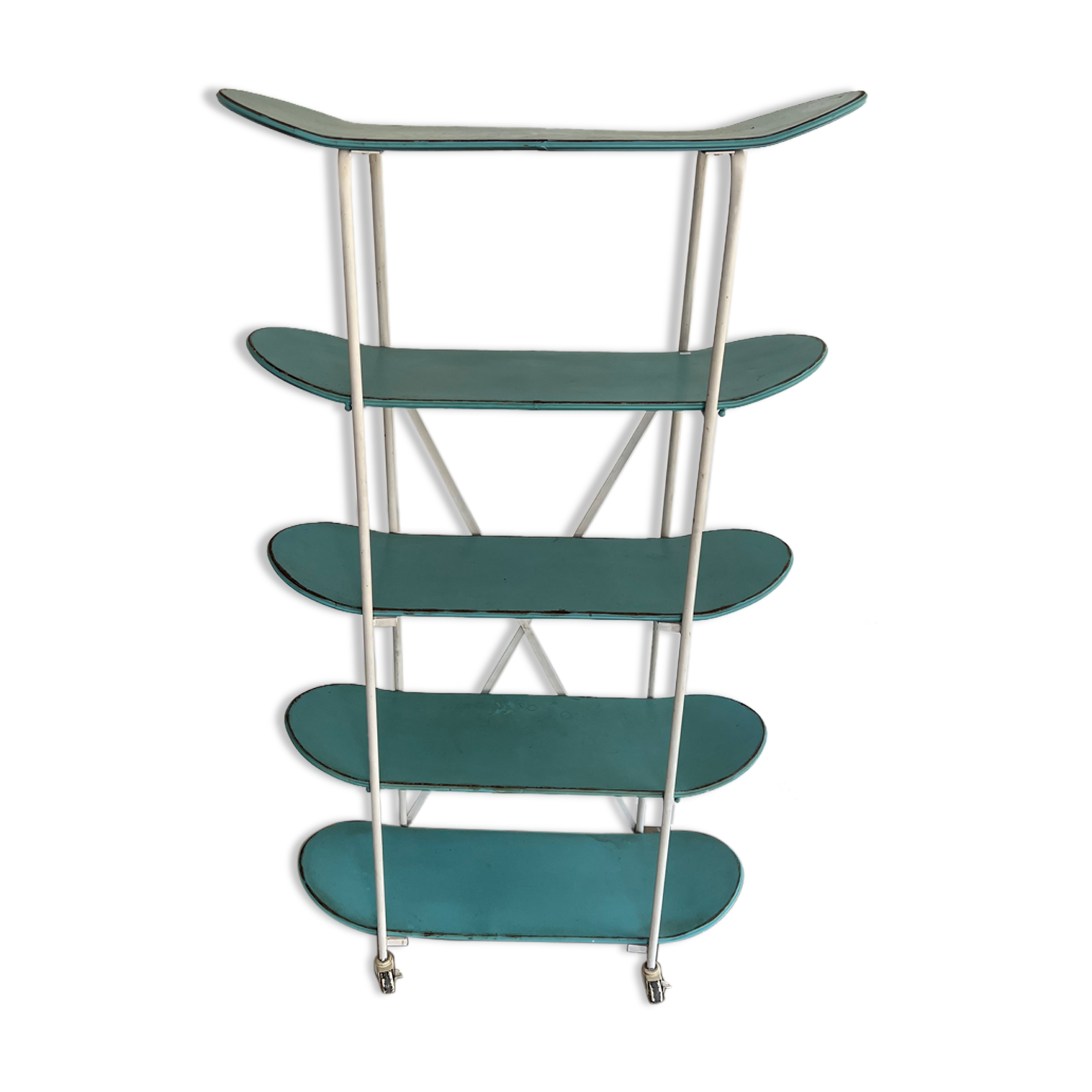 Shelf "skateboard" on wheels 70s /80s