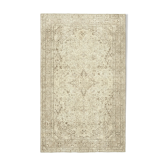 Tapis beige turc en laine tissé à la main 165 cm x 267 cm