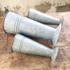 Série 3 vases fleuristes zinc