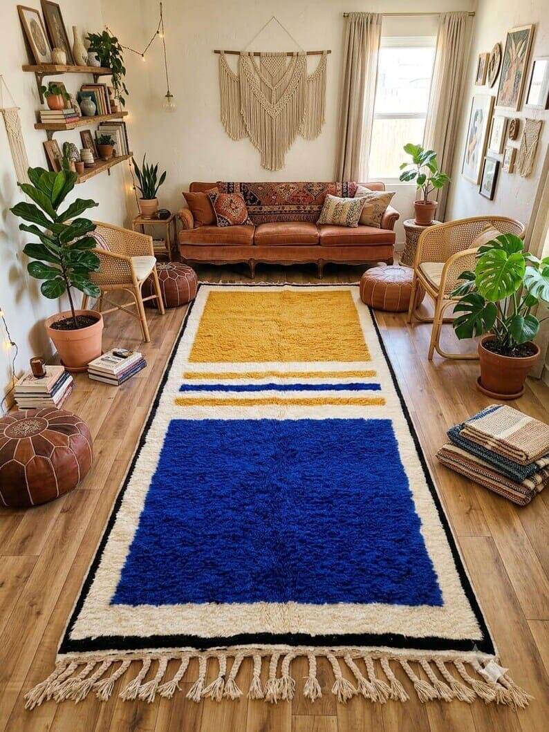 Traditional pure wool rug with colourful patterns 150/250 cm