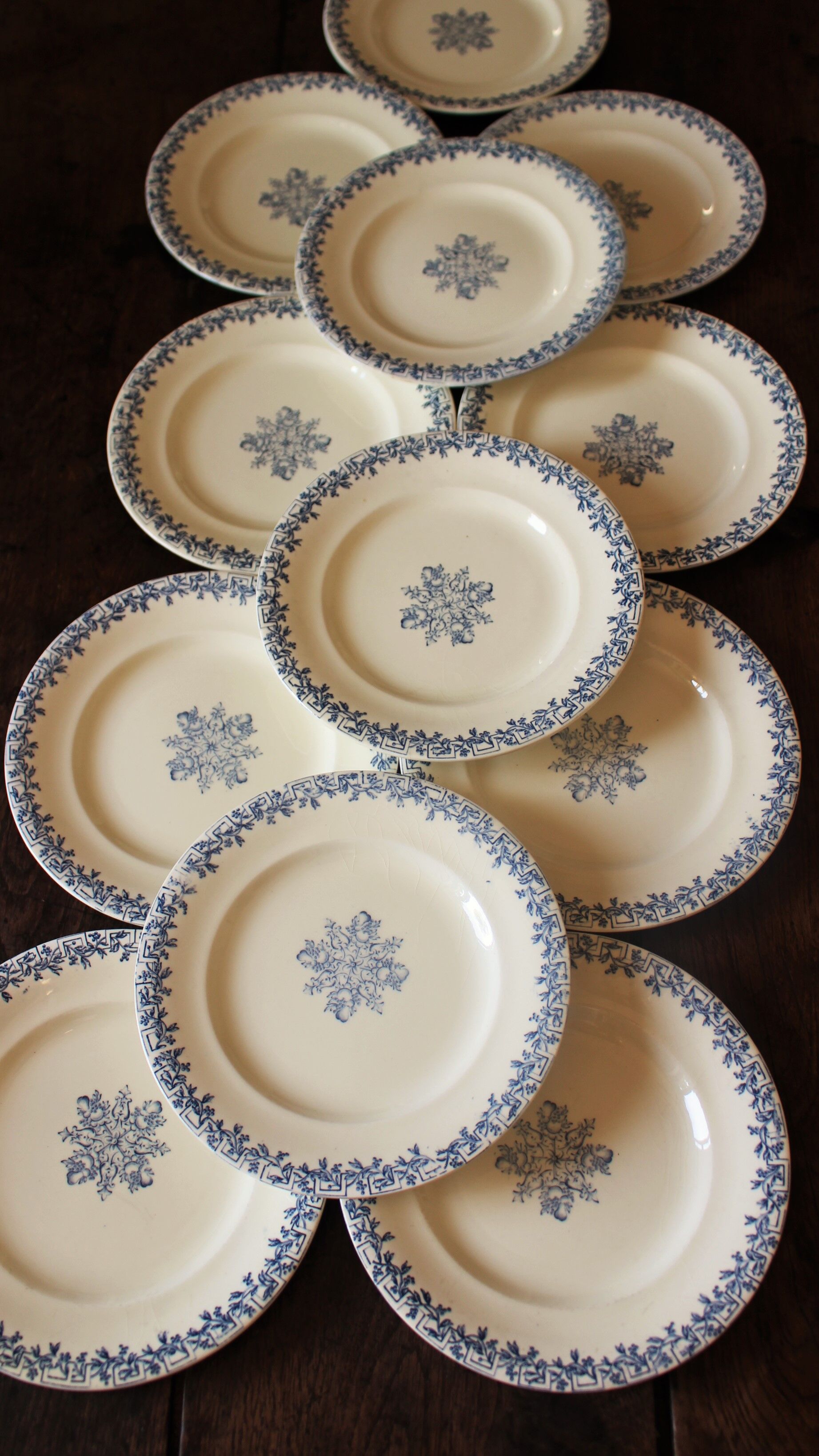 Lot 12 flat plates Iron Earth Blue Clairefontaine Greek