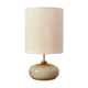 Lampe grès vernissé et jute tissée