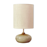 Lampe grès vernissé et jute tissée