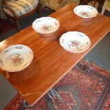 Wrought iron and marble console table