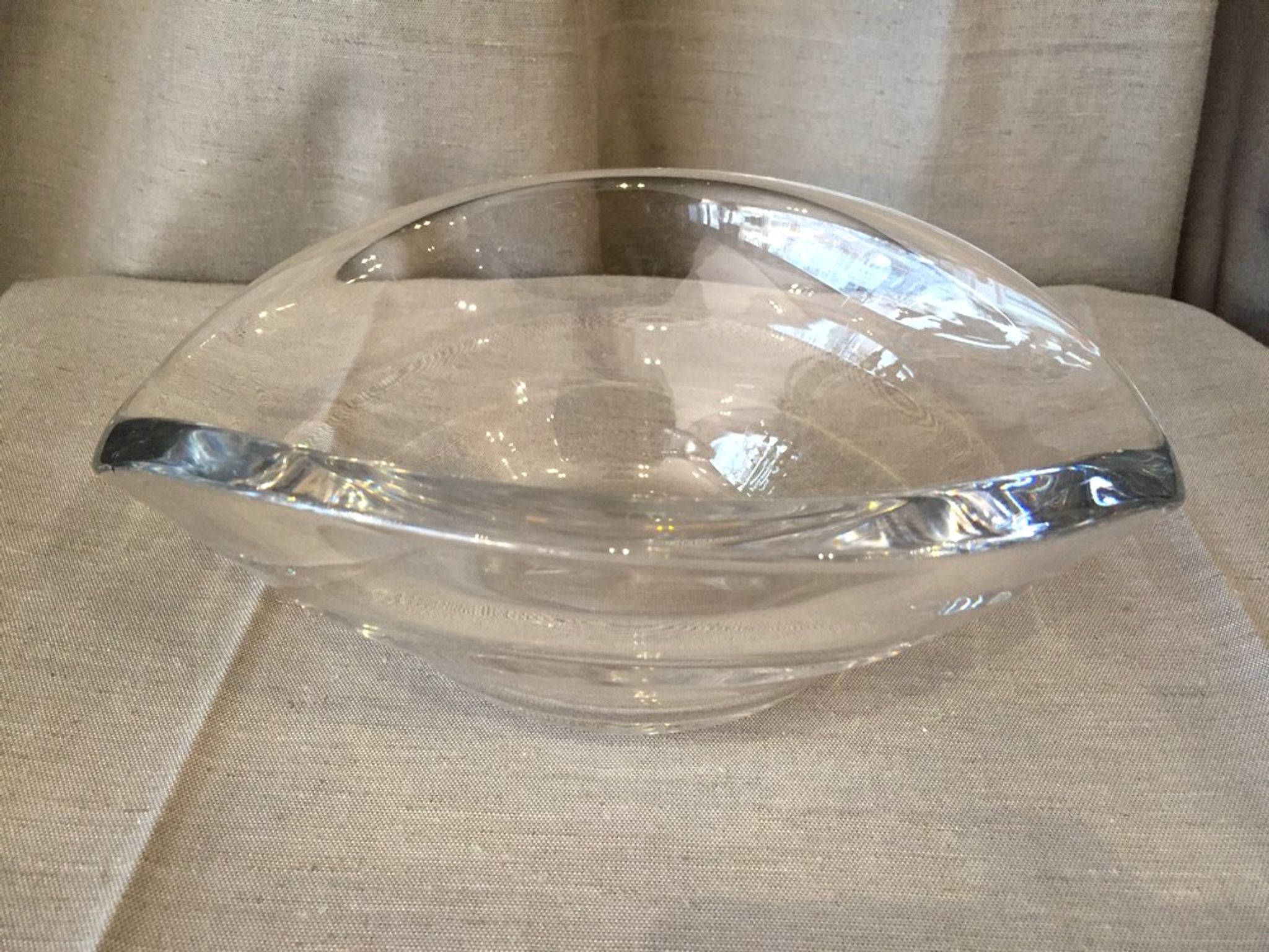 Vide poche ou cendrier cristal art verrier st louis en forme d'oeil