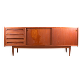 Enfilade Danoise en Teck 200 cm, modèle 31b, par Johannes Andersen 1960.