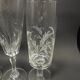 Ensemble dépareillé de 6 flûtes à champagne