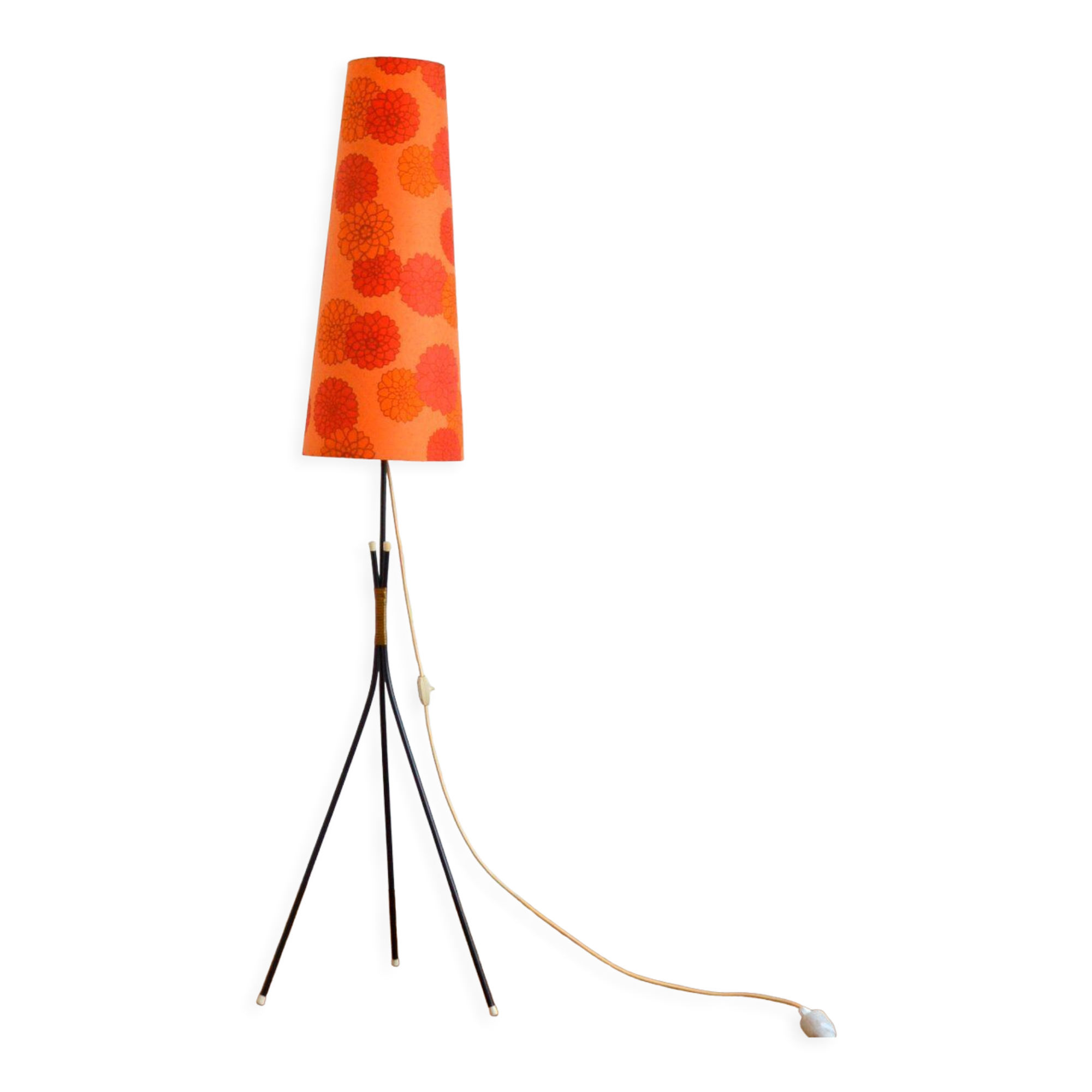 Vintage tripod floor lamp 1950s
