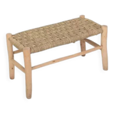 Moroccan Lemon Wood Bench - Woven Bench