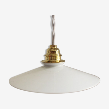 Vintage opaline glass pendant lamp