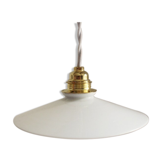 Vintage opaline glass pendant lamp