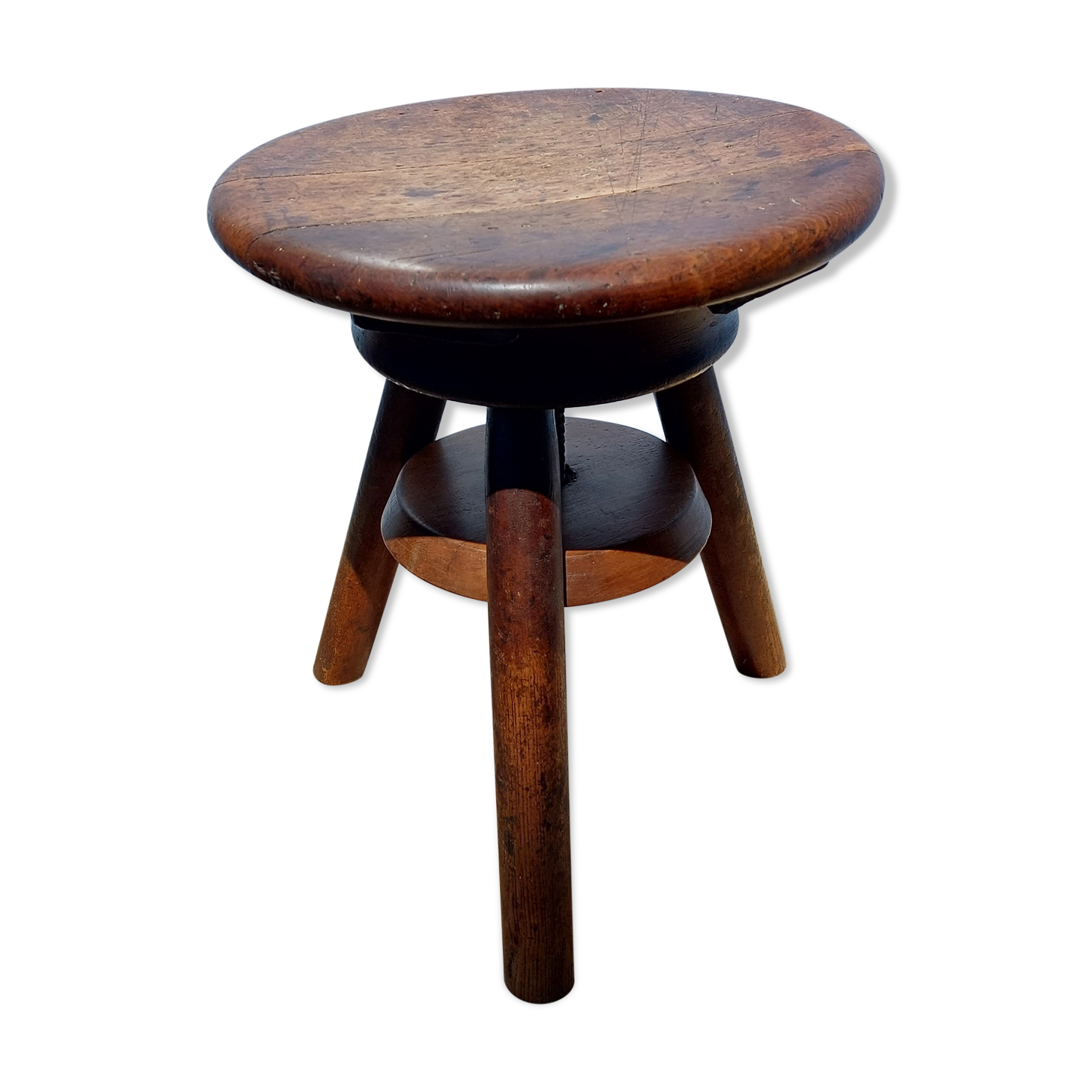 Wooden screw stool