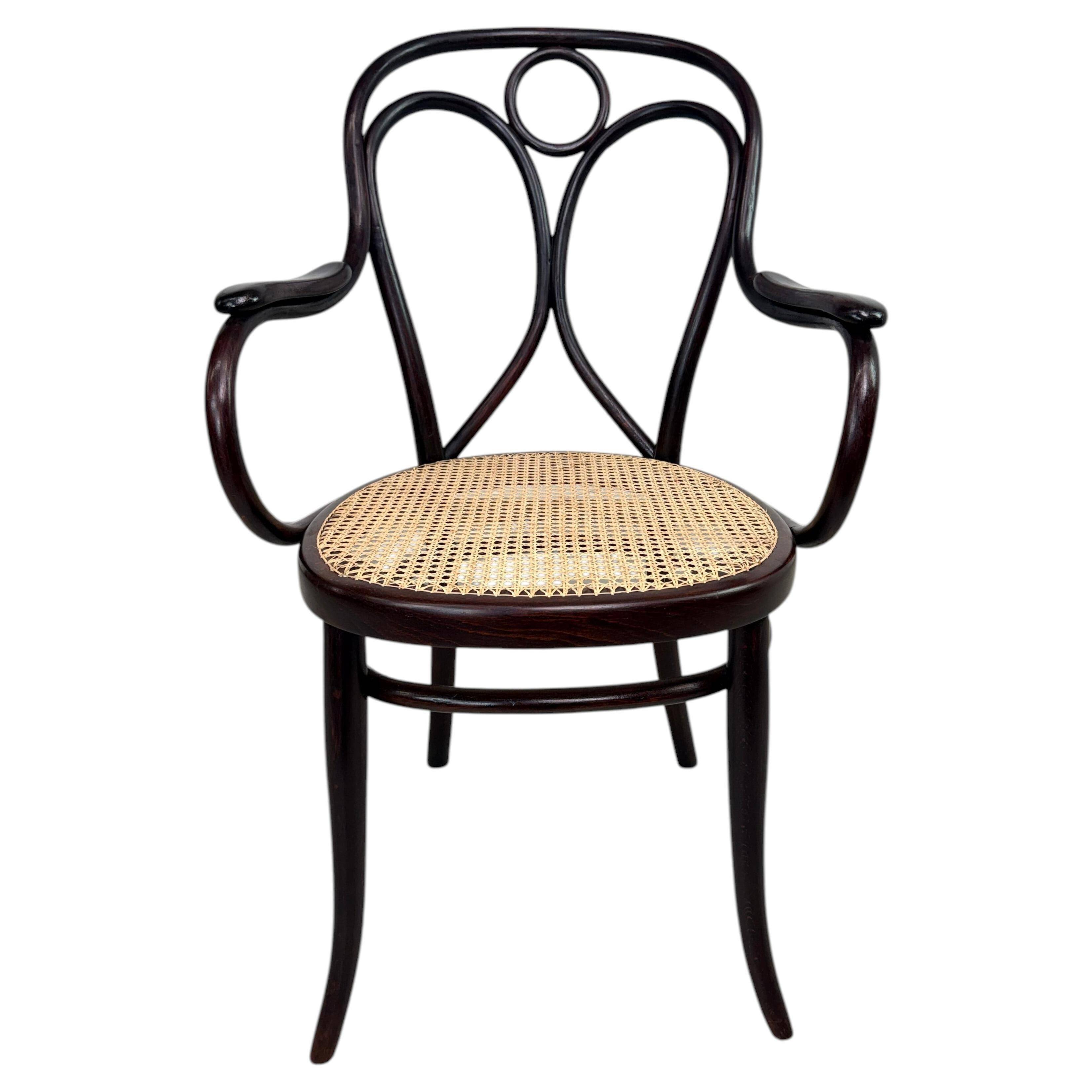 "Angel Back" armchair in bent wood no. 19 by Thonet
