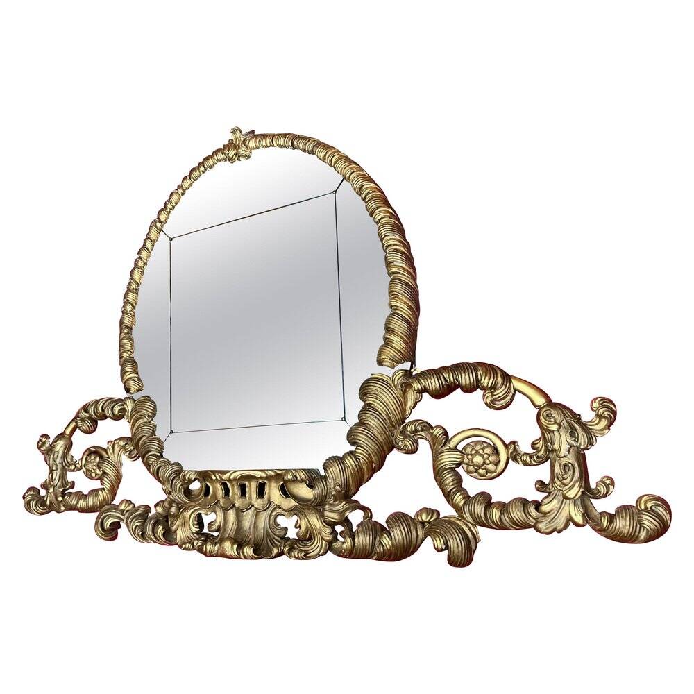19th Century Florentine Eclectic Gilt Wood Mirror with Cinematic Provenance