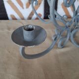 Large patinated chandelier candle holder with 4 lights