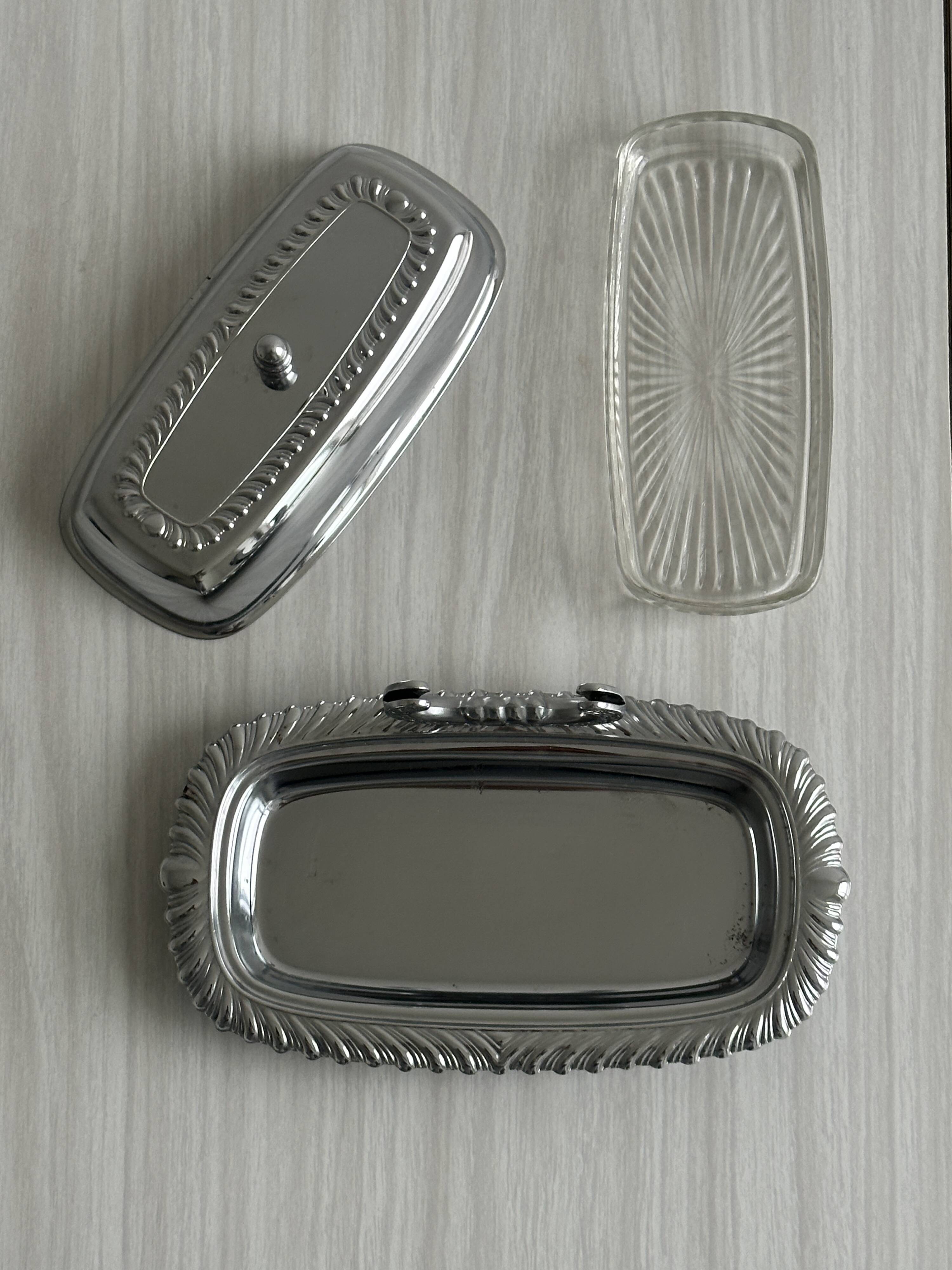 stainless steel butter dish