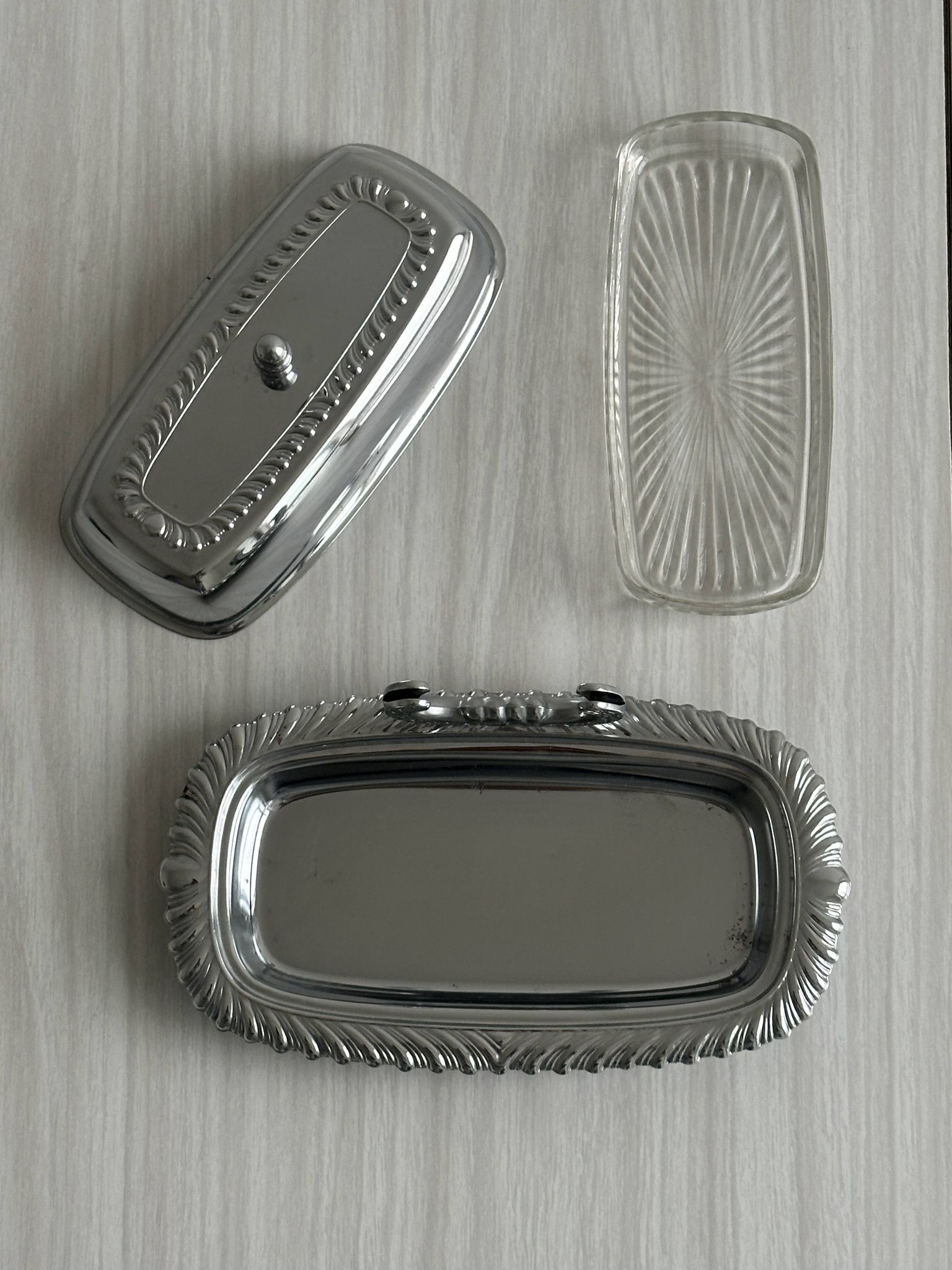 stainless steel butter dish