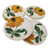 Assiettes à dessert Gien vintage