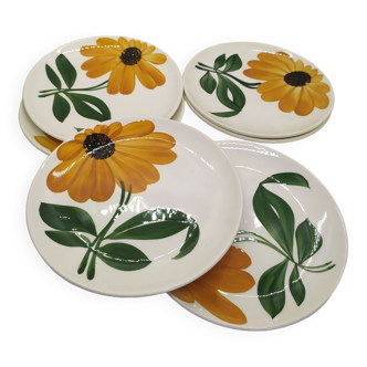Assiettes à dessert Gien vintage