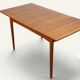 Rectangular extendable dining table in Scandinavian teak – 1960s