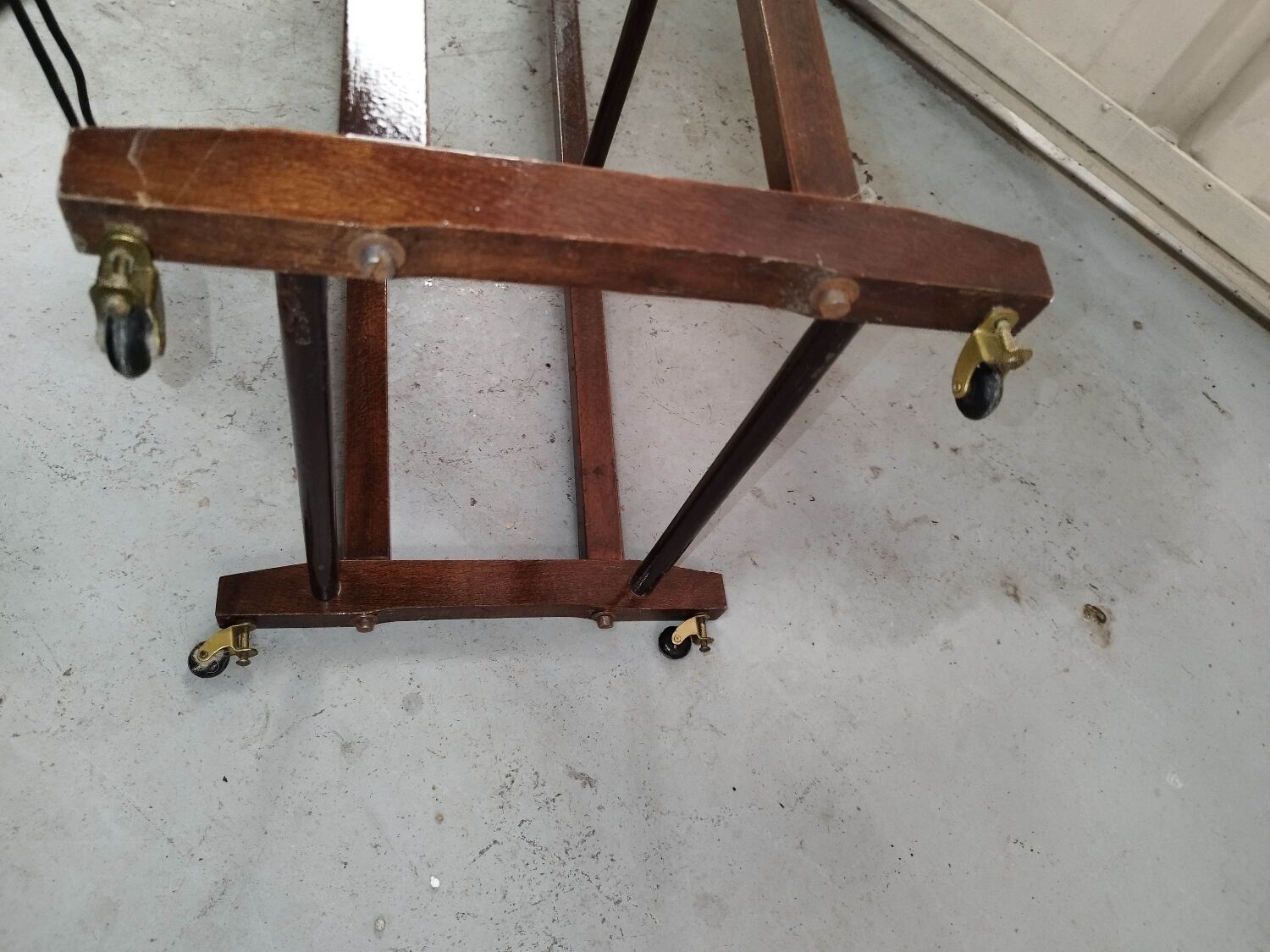 Wooden valet on wheels